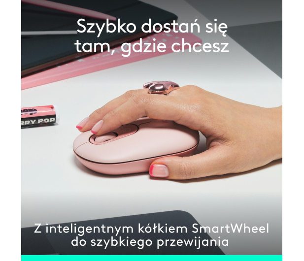 Logitech POP ICON Mouse różowa - 1276200 - zdjęcie 7